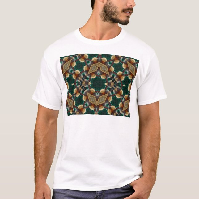 Dimensionell Grönt Tee Shirt (Framsida)