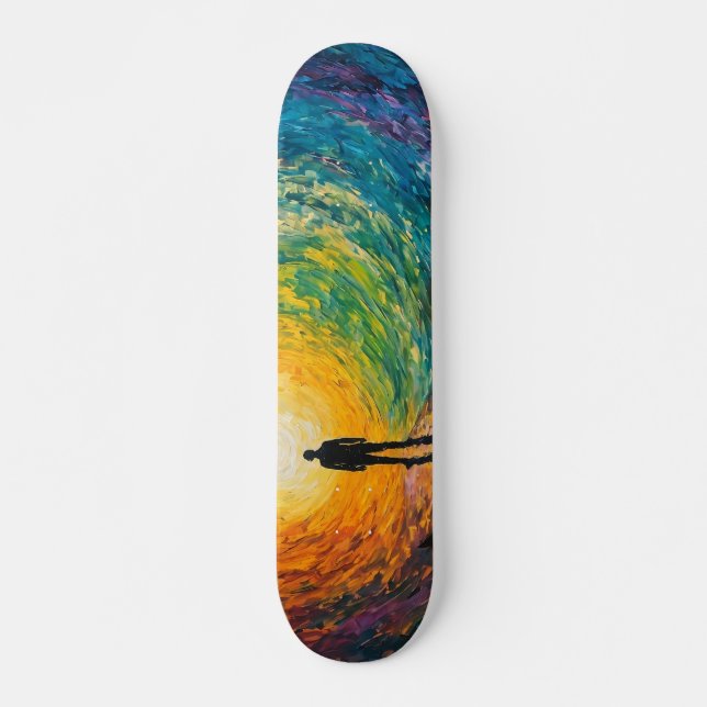 Dimensionens Kant Mini Skateboard Bräda 18,5 Cm (Framsida)