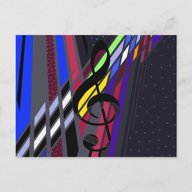 Dimensioner i musik vykort (Framsida)