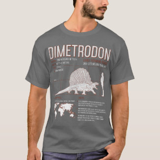 Dimetrodon Dinosaur Roliga Fakta Vetenskap Män T Shirt