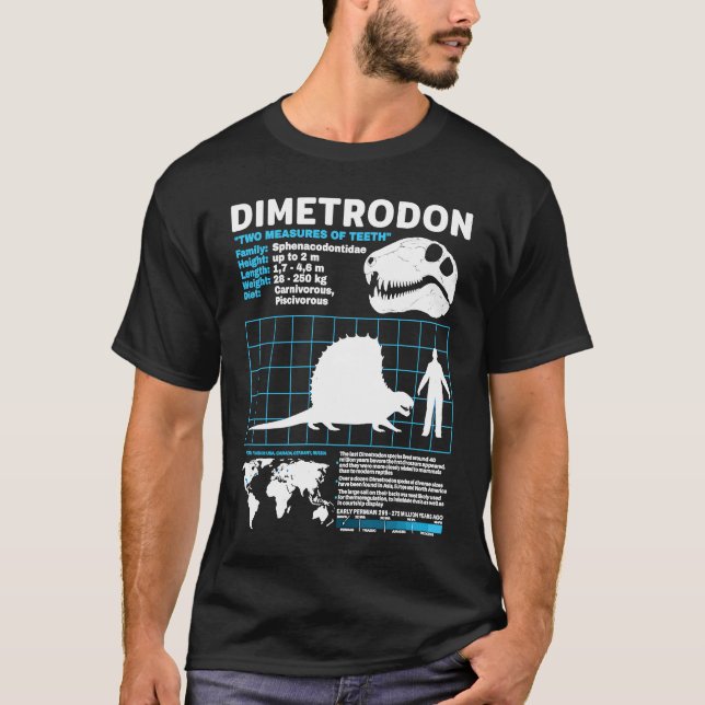 Dimetrodon fact lakan Dinosaur Facts T Shirt (Framsida)