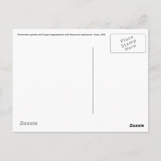 Dimetrodon-vykort Vykort (Baksida)