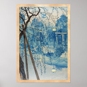 Dimftig kväll vid Shinobazu-dammen, Tokyo Kasamats Poster