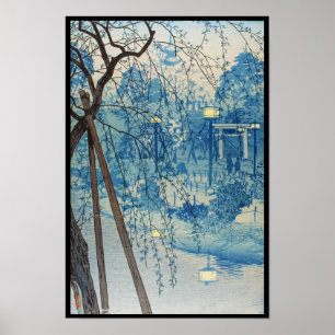 Dimftig kväll vid Shinobazu-dammen, Tokyo Kasamats Poster