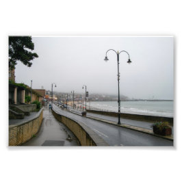 Dimig morgon i Scarborough Fototryck