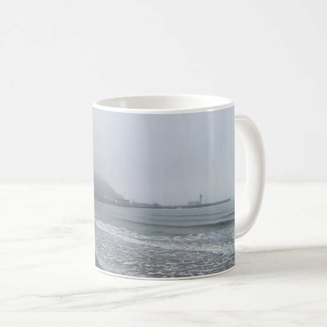 Dimig morgon på South Bay Beach, Scarborough Kaffemugg (Framsida höger)