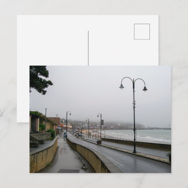 Dimig morgon vid Scarborough Vykort (Fram/baksida)