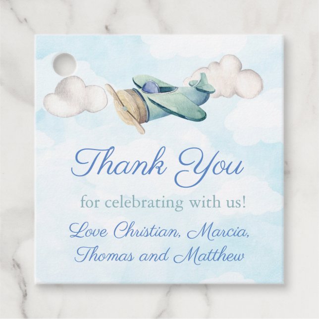 DIMISK Tack för födelsedagsplås Gåvor Etiketter (Framsida)