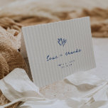 DIMISTISK BlåHearts Bröllop-foto Tack Kort<br><div class="desc">Viktigt blått Illustrerade hjärtan,  vikta bröllop-foto-tackkort. Funktioner,  linjer för malltext för namn och personlig-meddelande på ljus rosa färg-bakgrund.</div>