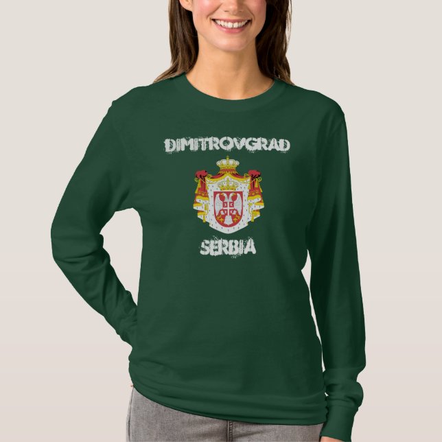 Dimitrovgrad, Serbien med vapensköld Tröja (Framsida)