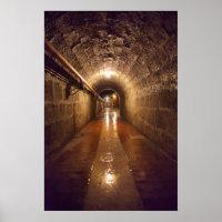 Dimly Lit Salt Mine Tunnel