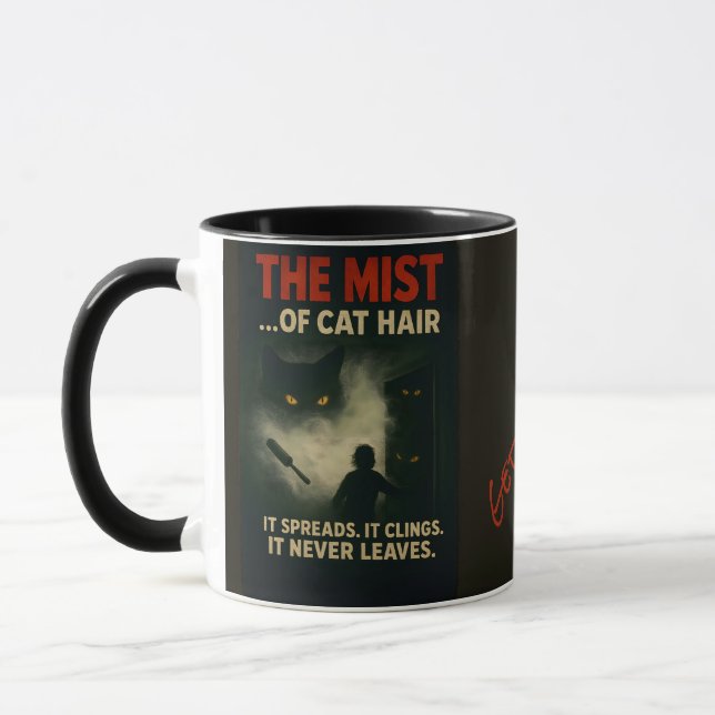 Dimma av kattmats-horrorparodi mugg (Vänster)