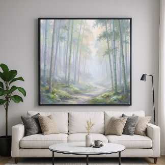 Dimma Bambu Skog - Impressionistisk Målning Stil Poster