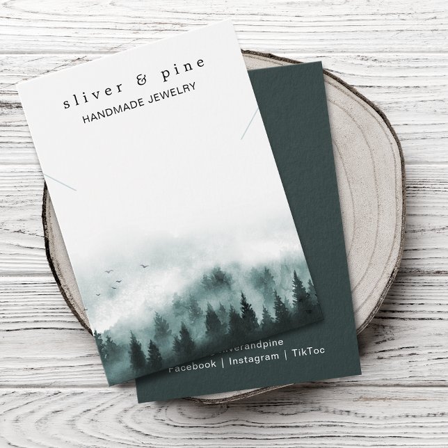 Dimma Berg Halsband Armband Visningskort Visitkort (Misty Mountain Necklace Bracelet Display Card)