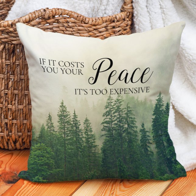 Dimma Dimmig Skog Berg Frid Kudde (Mountains, forest, fog, peace pillow)