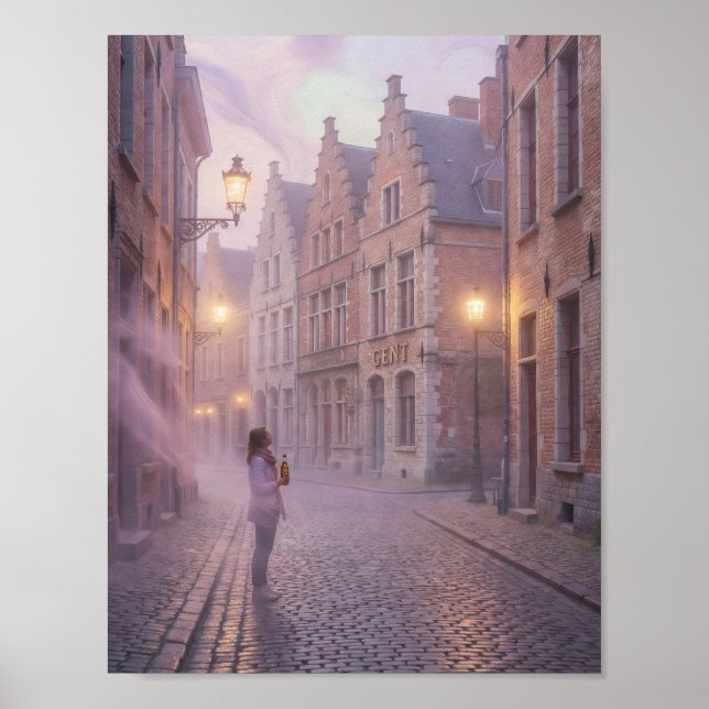 Dimma Ghent Morgondröm Gatuposter Poster (Framsidan)