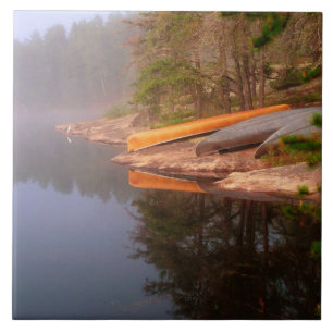 Dimma Kanotcamping, sjön Kawnipi, Kakelplatta