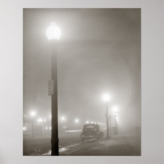 Dimma natt, 1941. Vintage foto Poster (Framsidan)