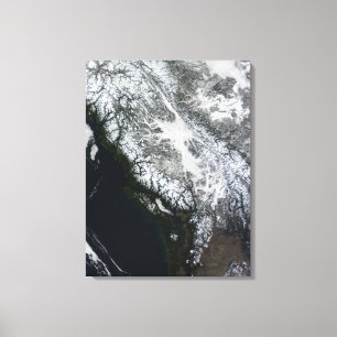 Dimma och insnöade British Columbia Canvastryck
