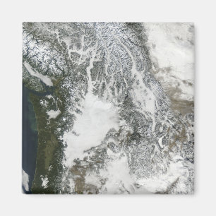 Dimma och insnöat den Stillahavs- northwesten Magnet