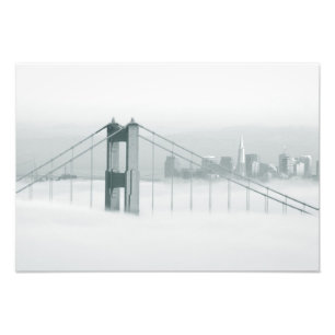 Dimma rullar genom San Francisco-bukten 2 Fototryck