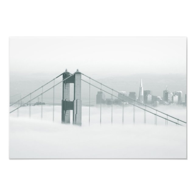 Dimma rullar in över San Francisco-bukten 2 Fototryck (Framsidan)
