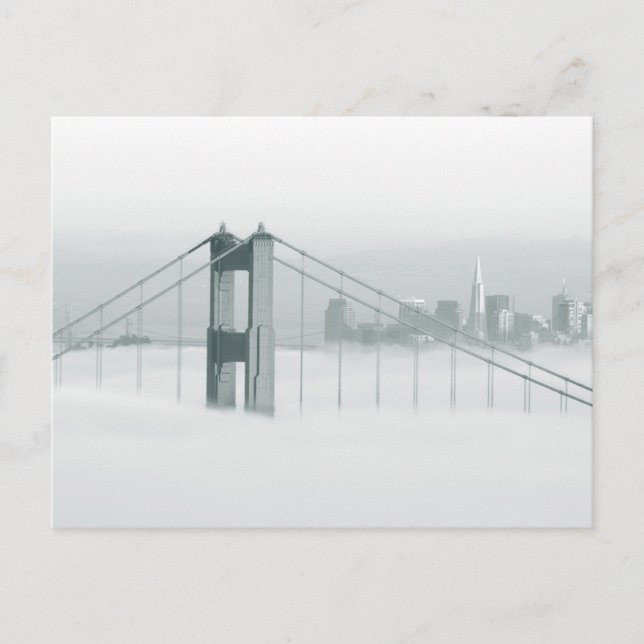 Dimma rullar in över San Francisco-bukten 2 Vykort (Framsida)
