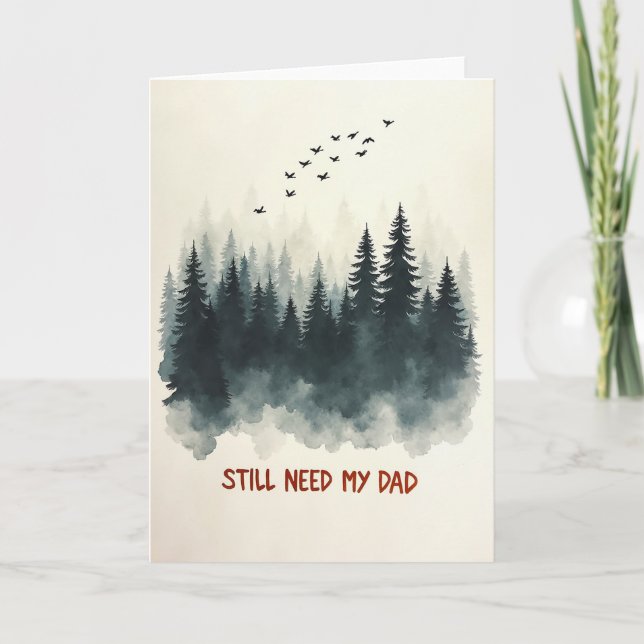 Dimma Skog Dads Minneskort Kort (Framsida)