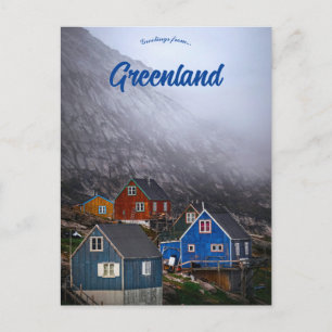 Dimma sveper genom Kullorsuaq Grönland Vykort