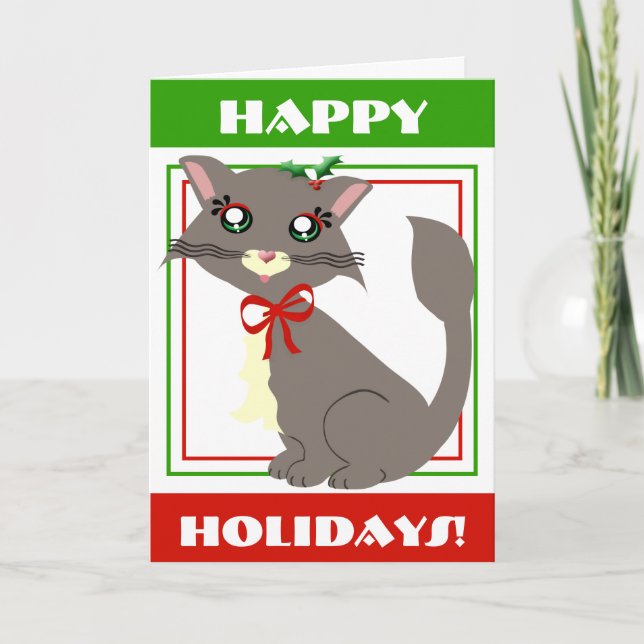 Dimma Toon Kitty Högtid! Kort (Framsida)