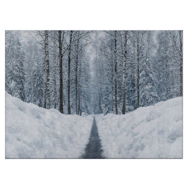 Dimma Vinter Skog Stig Vinter Landskap (Framsidan)
