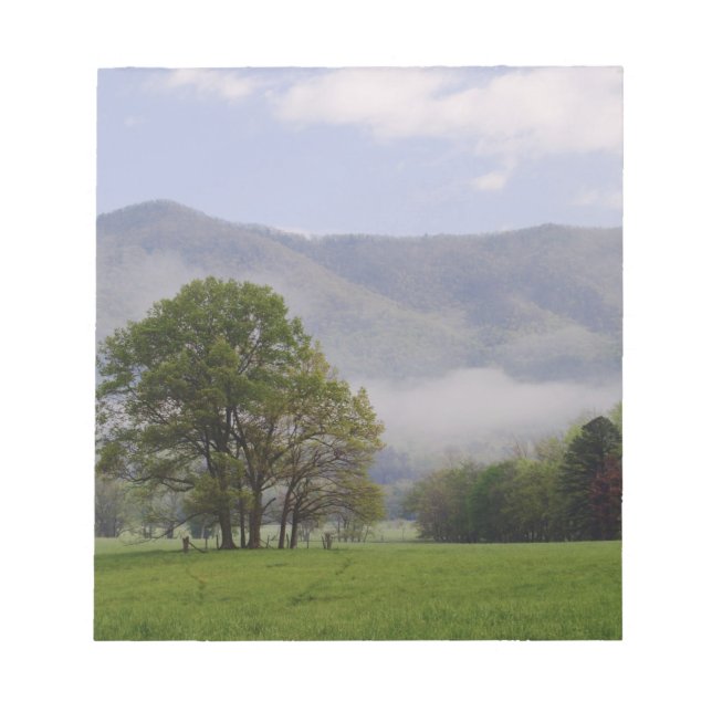 Dimmig äng och Rich Mountain, Cades Cove, Anteckningsblock (Framsida)