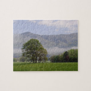Dimmig äng och Rich Mountain, Cades Cove, Pussel