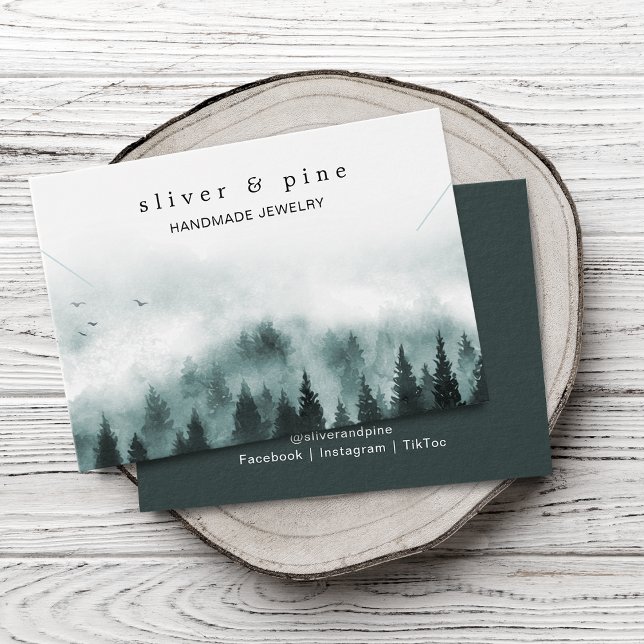 Dimmig berg halsbandsarmbands visningskort visitkort (Misty Mountain Necklace Bracelet Display Card)