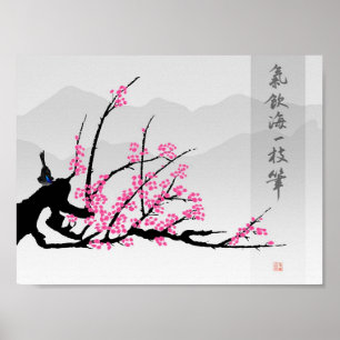 Dimmig blommar poster