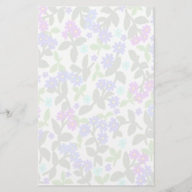 Dimmig blommigtträdgårdbrevpapper brevpapper (Framsida)