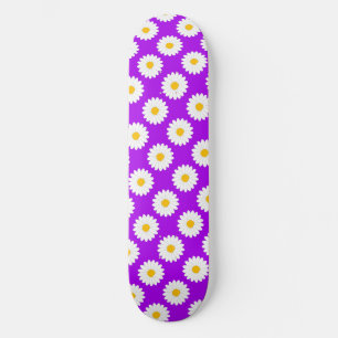 Dimmig Daisy Blommönster Lila Skateboard Bräda 21,5 Cm