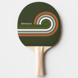Dimmig Lund Curl-ränder med Namn Pingisracket