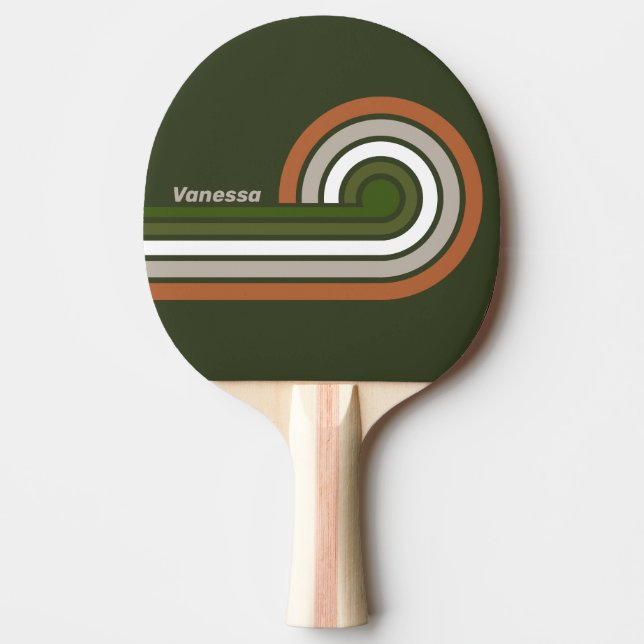 Dimmig Lund Curl-ränder med Namn Pingisracket (Framsidan)