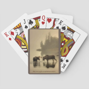 "Dimmig morgon för älg ", Casinokort