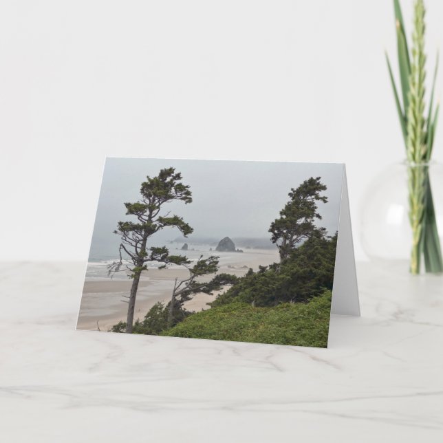 Dimmig morgon på kanonstrand, Oregon Kort (Framsida)