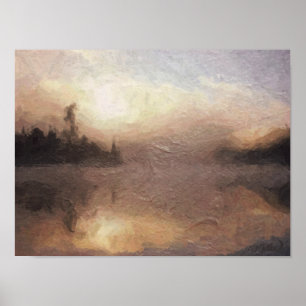Dimmig morgon poster