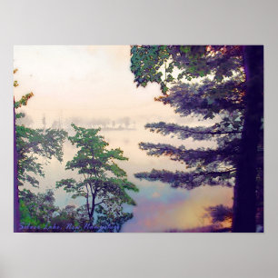 Dimmig morgon poster