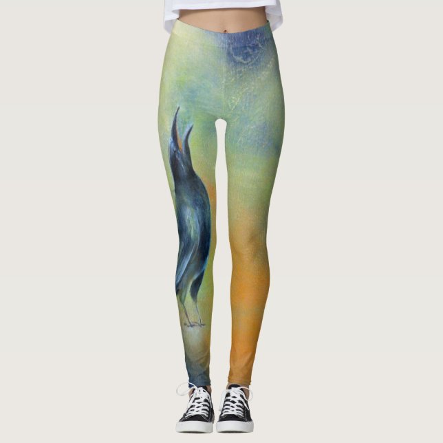 Dimmig morgonkråka leggings (Framsida)