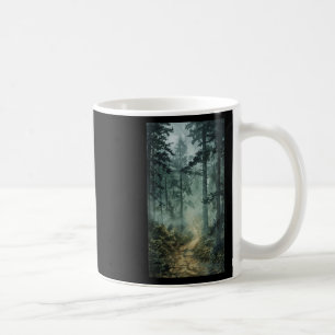 Dimmig natur skog dimma träd natur kaffemugg