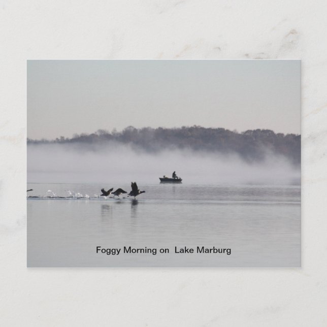 dimmig på sjö vykort (Framsida)