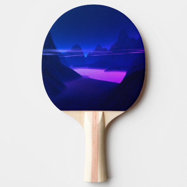 Dimmig purpurfärgad bergstopp pingisracket (Framsidan)