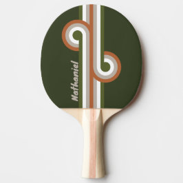 Dimmig randig loop med namn pingisracket