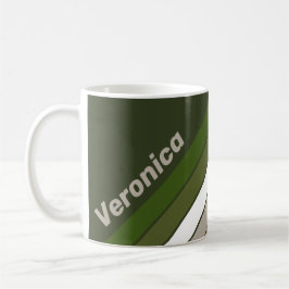Dimmig randig lund med namn kaffemugg