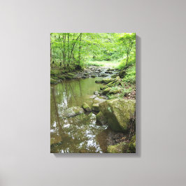 Dimmig Skog Canvas Väggkonst | Lugn Natur